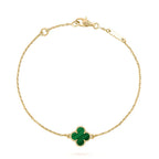 [Luxe]CLOVER BRACELET MALACHITE 1 MOTIF