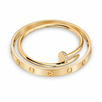 [LUXE] LOVE Classic & JUSTE Diamond Bracelet Stack Set
