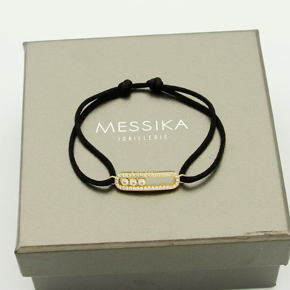 [LUXE]Messika Care(s) pink cord pavé bracelet