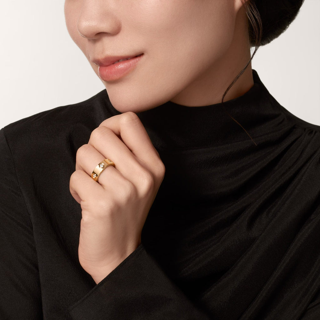[Luxe Jewelry]LOVE 5.5MM 6 DIAMOND RING