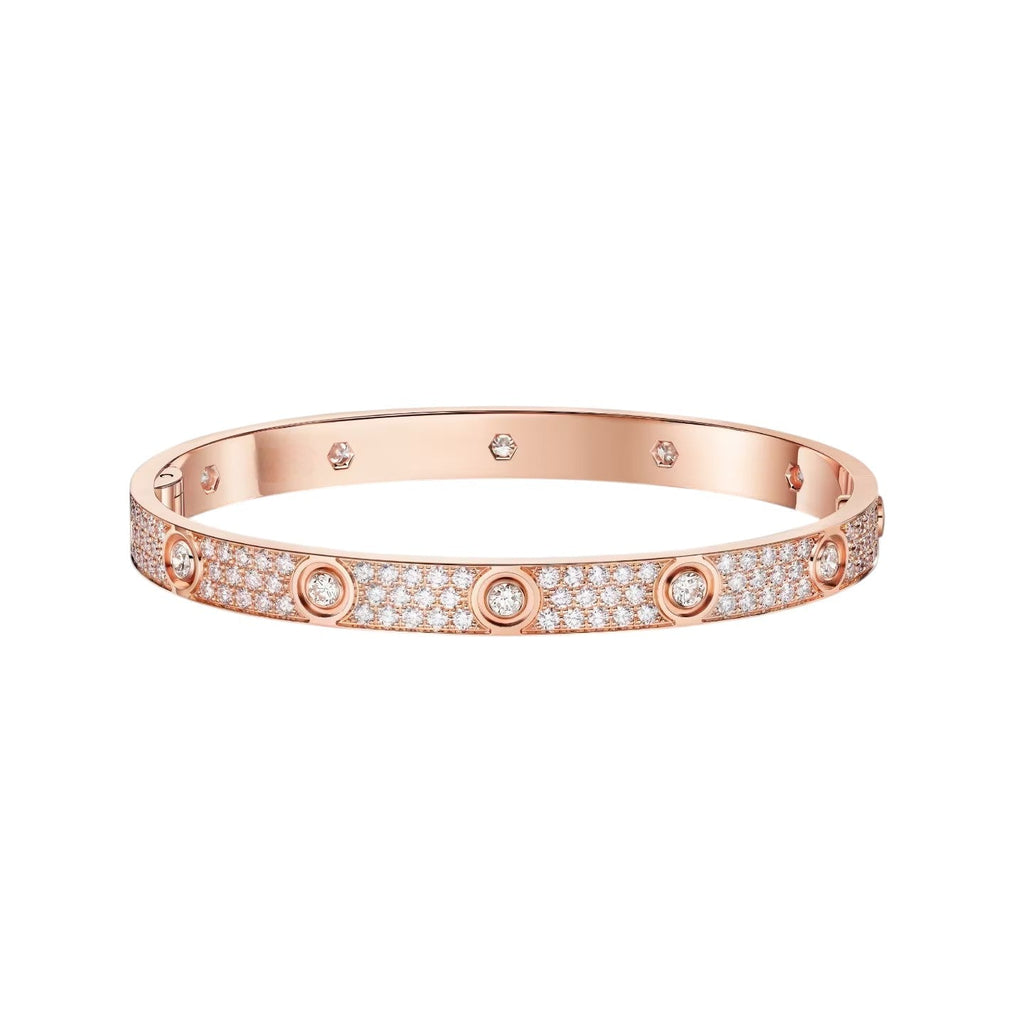 [Luxe Jewelry]LOVE BRACELET 6.1MM DIAMOND-PAVED 10 BIG DIAMONDS