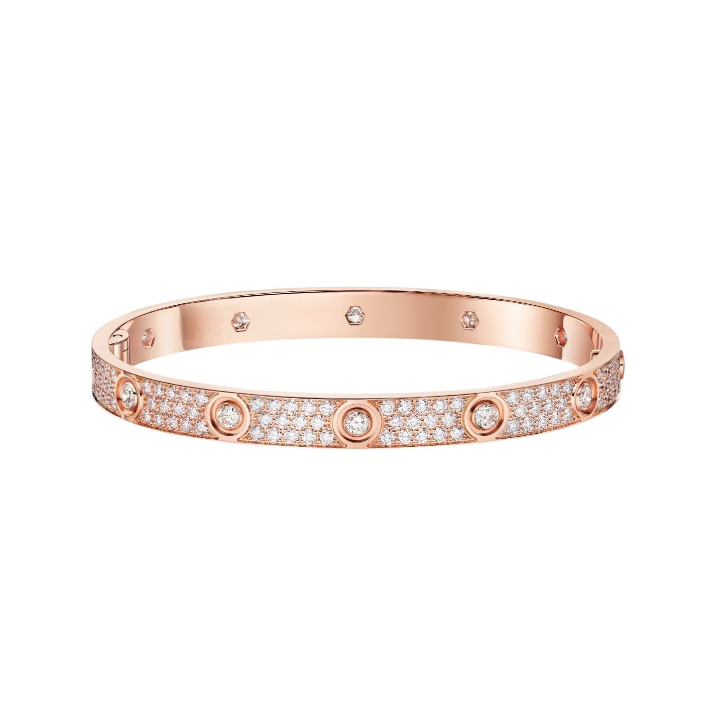 [Luxe Jewelry]LOVE BRACELET 6.1MM DIAMOND-PAVED 10 BIG DIAMONDS
