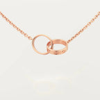 [Luxe Jewelry]LOVE DOUBLE RING NECKLACE