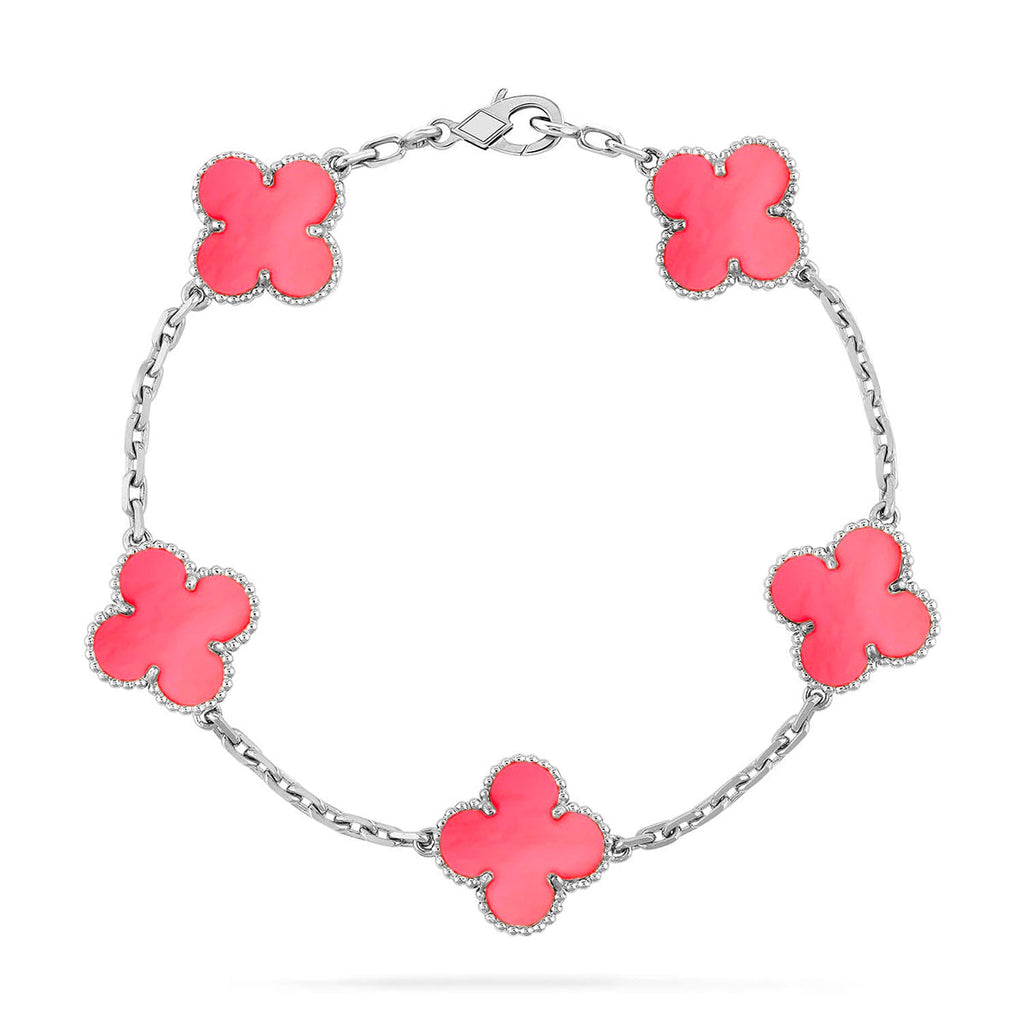 [Luxe] CLOVER 5 MOTIFS  PINK MOP BRACELET COLLECTION