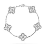 [Luxe] CLOVER 5 MOTIF FULL DIAMOND BRACELET COLLECTION