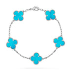[Luxe] CLOVER 5 MOTIF TURQUOISE BRACELET COLLECTION