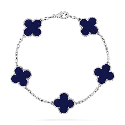[Luxe]CLOVER 5 MOTIF LAPIS LAZULI BRACELET COLLECTION
