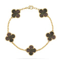 [Luxe] CLOVER 5 MOTIF GRAY MOP BRACELET COLLECTION
