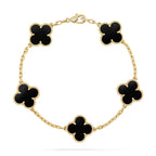 [LUXE]Force Horseshoe & Clover 5 Motifs Bracelet Stack Set