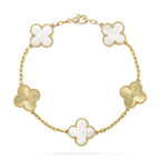 [Luxe]CLOVER WHITE PEARL MOP 5 MOTIF BRACELET COLLECTION