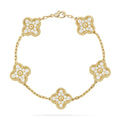 [Luxe] CLOVER 5 MOTIF FULL DIAMOND BRACELET COLLECTION
