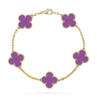 [Luxe] CLOVER 5 MOTIF VIOLET BRACELET COLLECTION