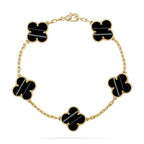 [Luxe] CLOVER 5 MOTIF PULSAR STONE BRACELET COLLECTION