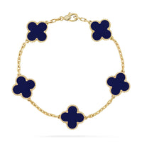 [Luxe]CLOVER 5 MOTIF LAPIS LAZULI BRACELET COLLECTION