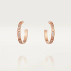 [Luxe Jewelry]LOVE EARRINGS 3.6MM DIAMOND PAVED
