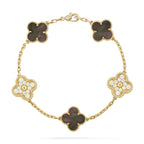 [Luxe] CLOVER 5 MOTIF GRAY MOP BRACELET COLLECTION