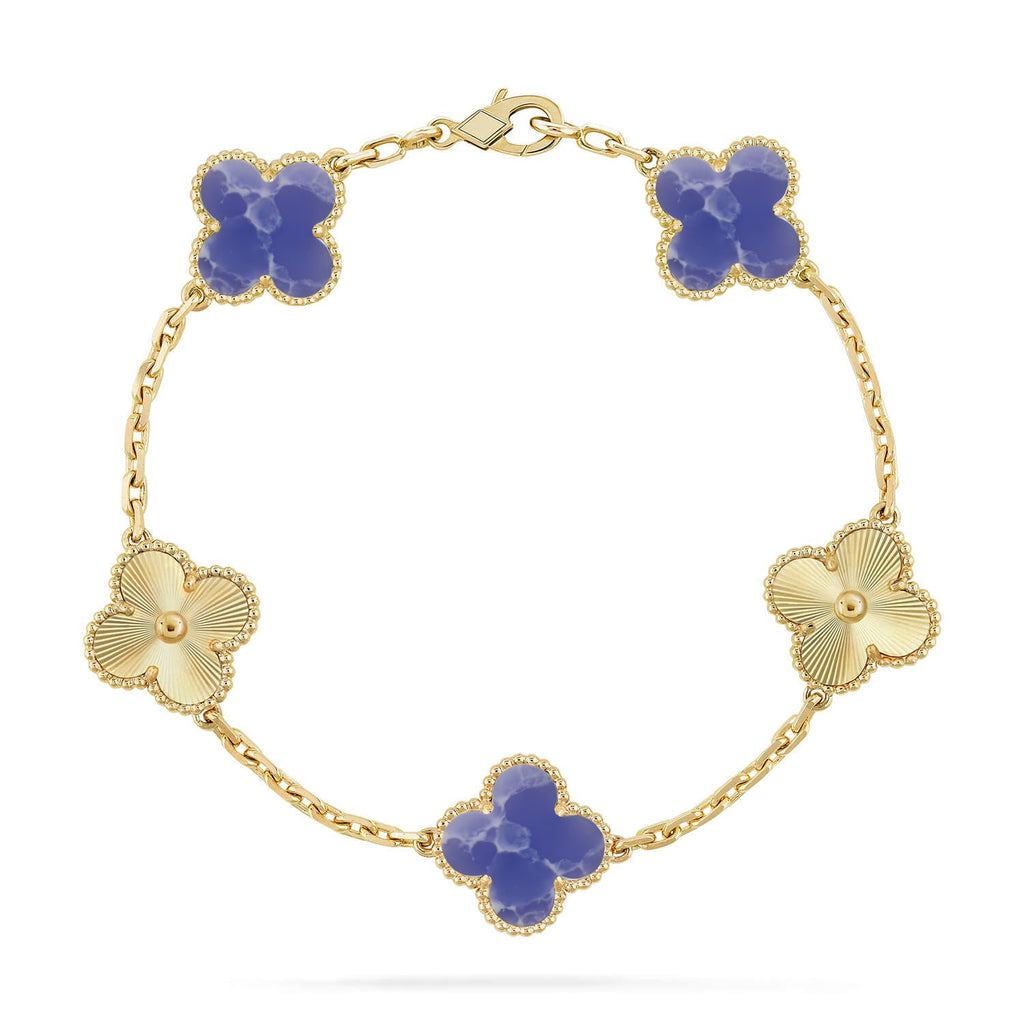 [Luxe]CLOVER 5 MOTIF BLUE VEINS BRACELET COLLECTION