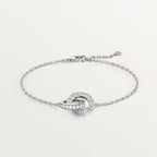 [Luxe Jewelry]LOVE DOUBLE RING FULL DIAMOND BRACELET