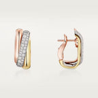 [Luxe Jewelry]TRINITY HALF DIAMOND  CUSHION EARRINGS