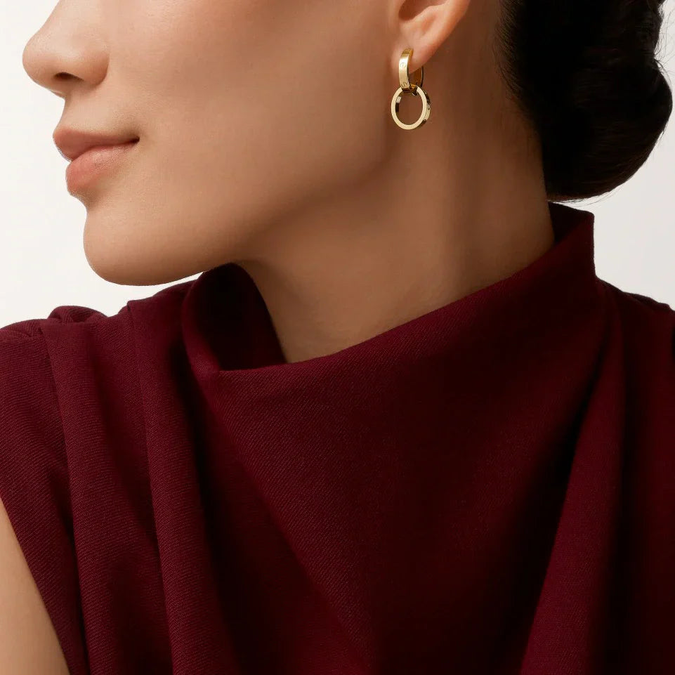 [Luxe Jewelry]LOVE 3.3MM DANGLE EARRINGS