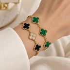 [LUXE]Clover 5 Motifs  Duo Bracelet Stack Set