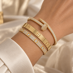 [LUXE]Love & Juste Statement Bracelet Trio Stack Set