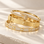 [LUXE]Love & Juste Statement Bracelet Trio Stack Set