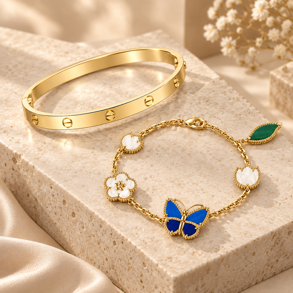 [LUXE]Lucky Spring & Love Bracelet Stack Set