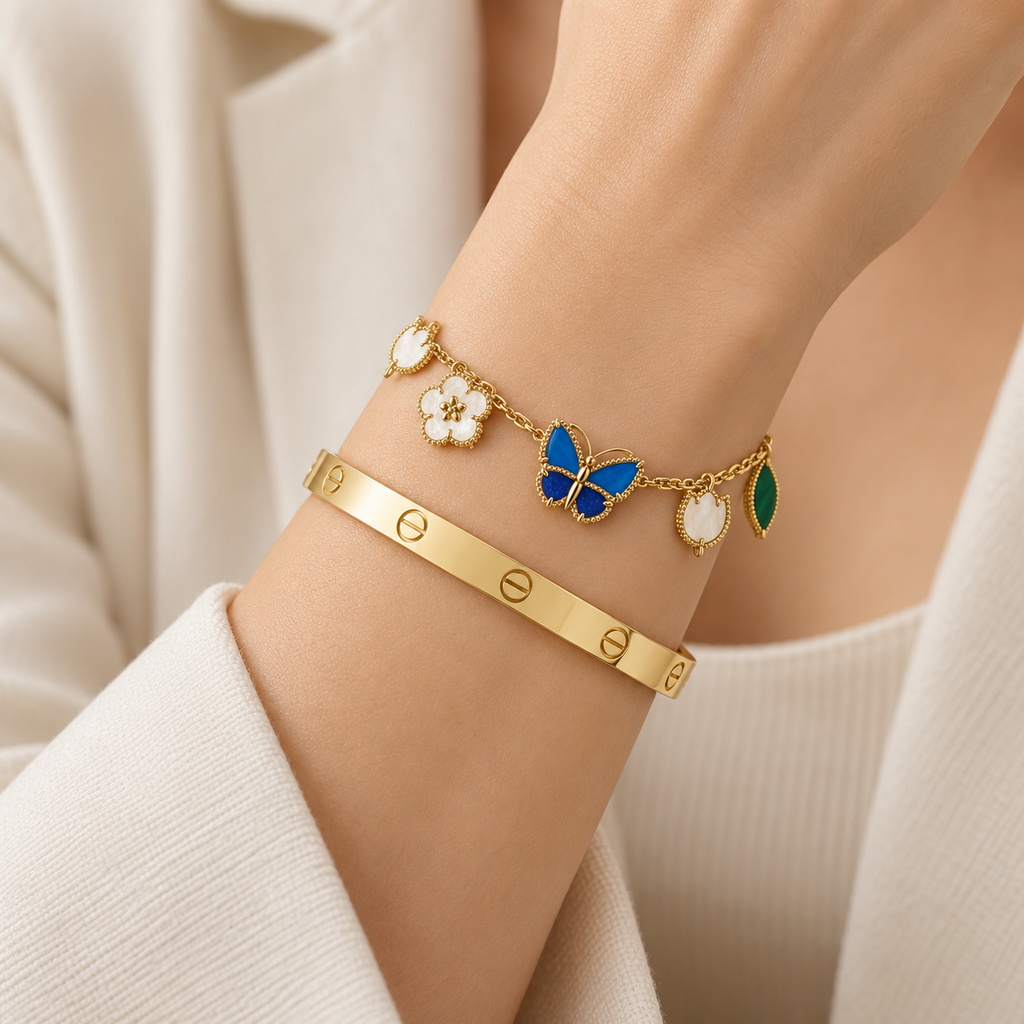 [LUXE]Lucky Spring & Love Bracelet Stack Set