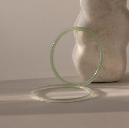 Thin Jade Bangle Set