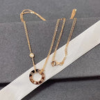 [Luxe Jewelry]LOVE NECKLACE 16MM 2 DIAMONDS