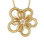 [Luxe JURI]FLOWERLACE NECKLACE 5 DIAMONDS
