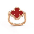 [Luxe]CLOVER RIVERSIBLE PINK GOLD RING