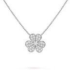 [Luxe]CLOVER DIAMOND NECKLACE SILVER