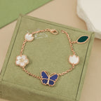 [Luxe]LUCKY SPRING BUTTERFLY 5 MOTIF BRACELET