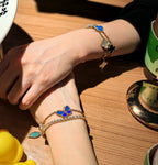 [Luxe]LUCKY SPRING BUTTERFLY 5 MOTIF BRACELET