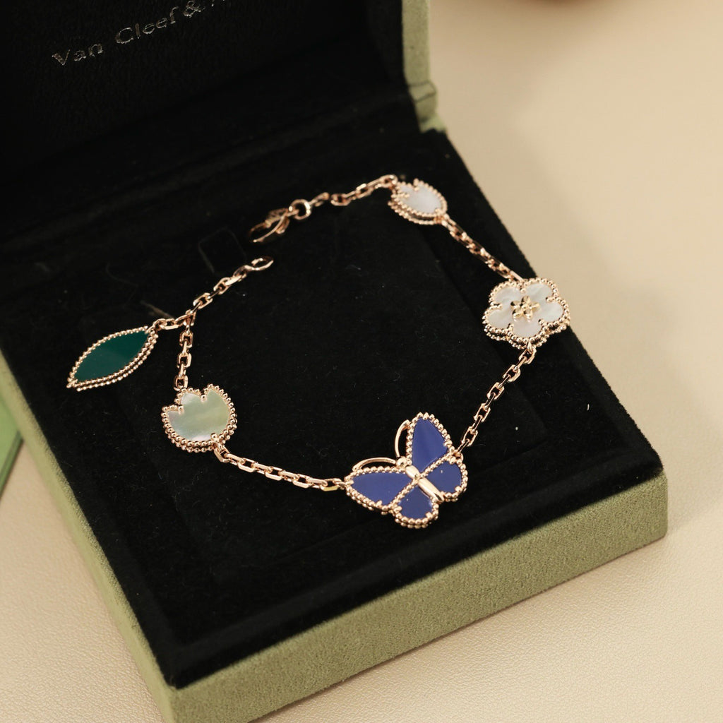[Luxe]LUCKY SPRING BUTTERFLY 5 MOTIF BRACELET