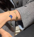 [Luxe]LUCKY SPRING BUTTERFLY 5 MOTIF BRACELET