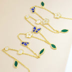 [Luxe]LUCKY SPRING BUTTERFLY 15 FLOWER NECKLACE