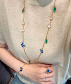 [Luxe]LUCKY SPRING BUTTERFLY 15 FLOWER NECKLACE