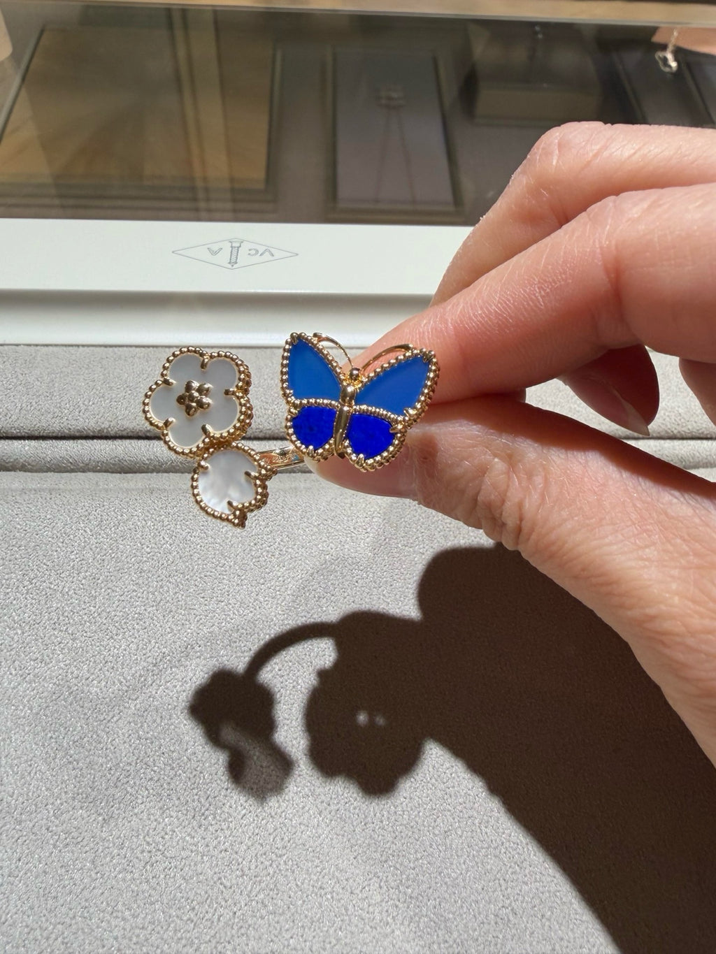 [Luxe]LUCKY SPRING BUTTERFLY OPEN-FACE RINGS