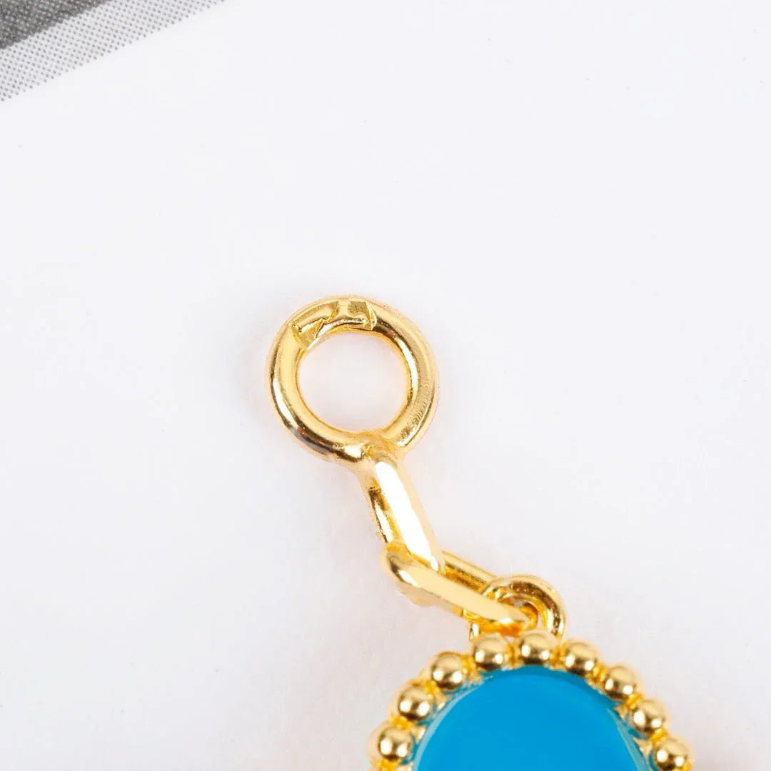[Luxe] CLOVER 5 MOTIF TURQUOISE BRACELET COLLECTION