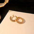 [Luxe Jewelry]CLASH SMALL HOOP EARRINGS
