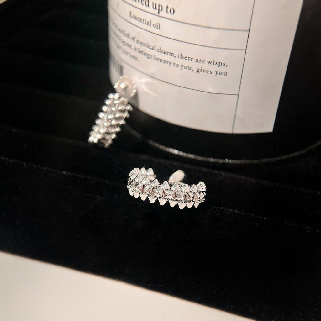 [Luxe Jewelry]CLASH SMALL HOOP EARRINGS