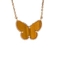 [Luxe] TIGER__ EYE BUTTERFLY NECKLACE