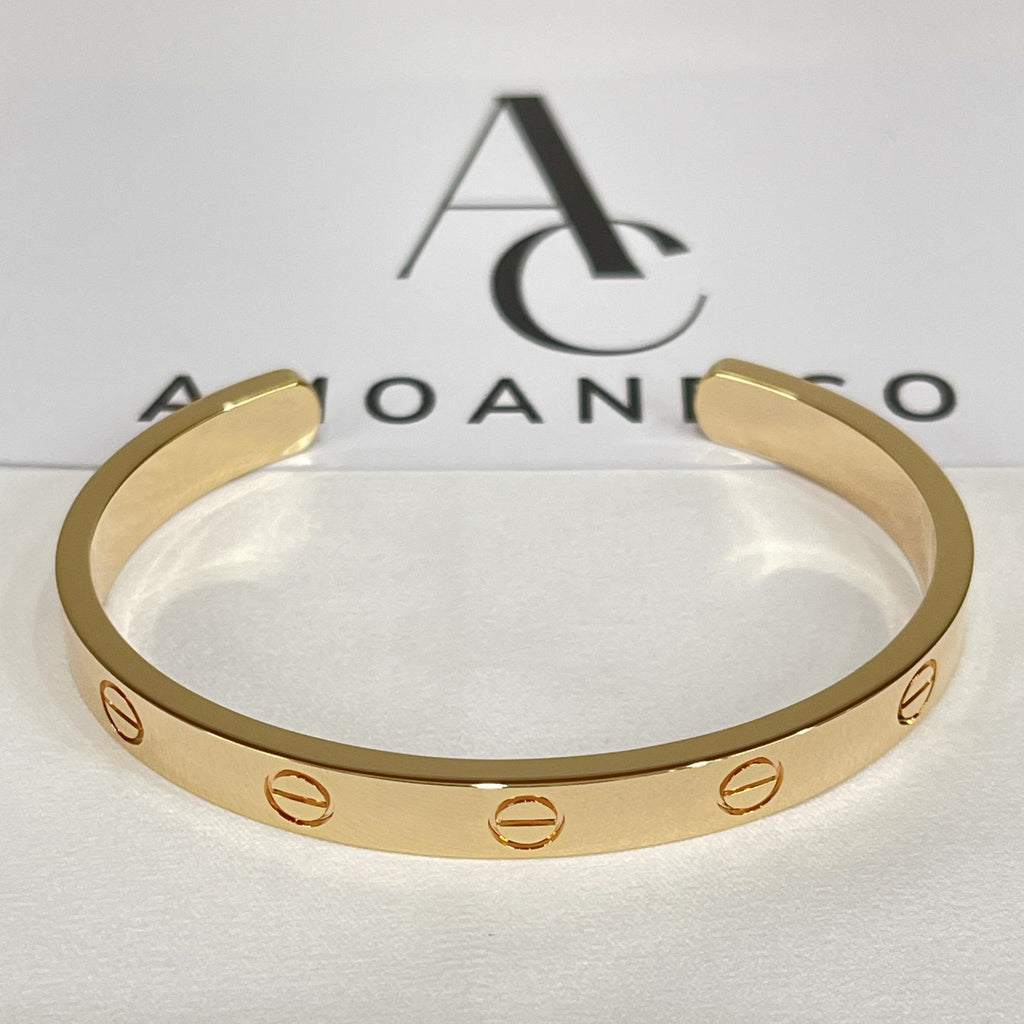 [Luxe Jewelry]LOVE BRACELET 6.1MM OPEN CUFF