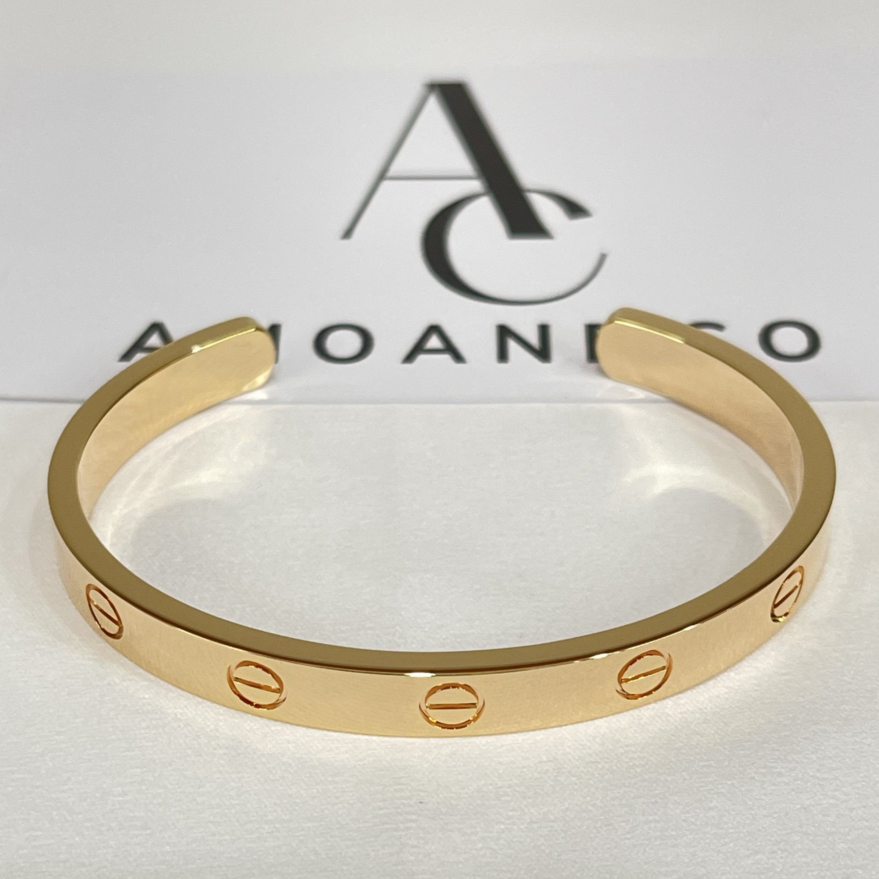 [Luxe Jewelry]LOVE BRACELET 6.1MM OPEN CUFF