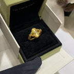 [Luxe]CLOVER RIVERSIBLE BLUE AGATE RING