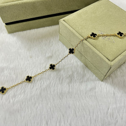 [Luxe]CLOVER 6 MOTIF  ONYXS BRACELET