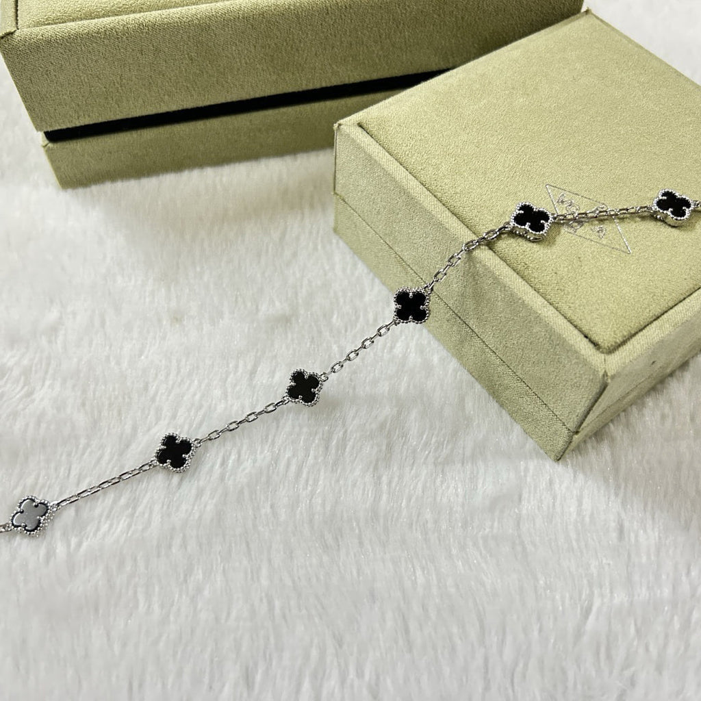 [Luxe]CLOVER 6 MOTIF  ONYXS BRACELET